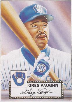 1990 Baseball Cards Presents Beginners Guide to Baseball Cards Repli-cards #3 Greg Vaughn Front