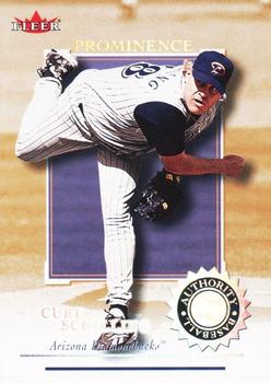 2001 Fleer Authority - Prominence #87 Curt Schilling  Front