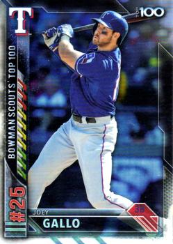 2016 Bowman - Bowman Scouts' Top 100 #BTP-25 Joey Gallo Front