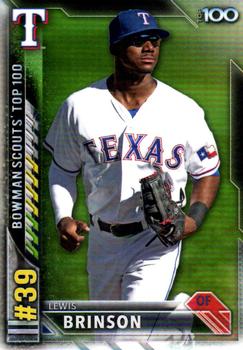 2016 Bowman - Bowman Scouts' Top 100 #BTP-39 Lewis Brinson Front