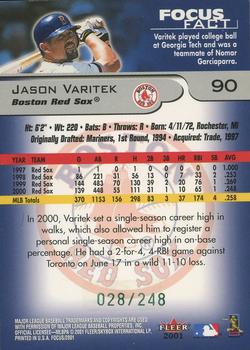 2001 Studio #137 Jason Varitek Boston Red Sox