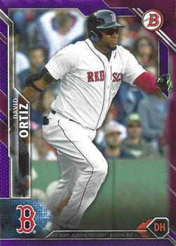 2016 Bowman - Purple #10 David Ortiz Front