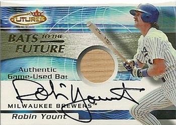 2001 Fleer Futures - Bats to the Future Game Bat Autograph #NNO Robin Yount  Front