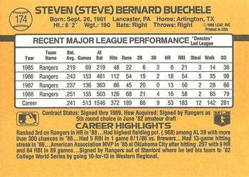 1989 Donruss #174 Steve Buechele Back