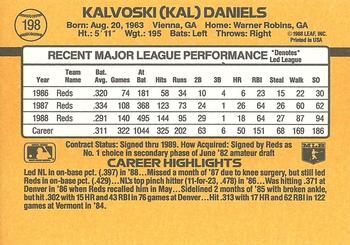 1989 Donruss #198 Kal Daniels Back