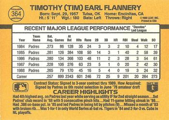 1989 Donruss #364 Tim Flannery Back