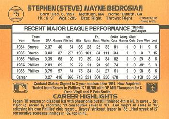 1989 Donruss #75 Steve Bedrosian Back