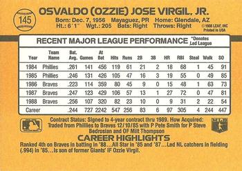 1989 Donruss #145 Ozzie Virgil Back