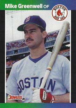 1989 Donruss #186 Mike Greenwell Front