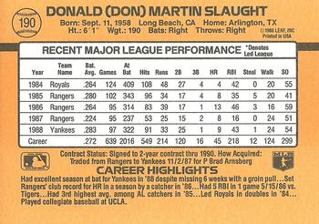 1989 Donruss #190 Don Slaught Back