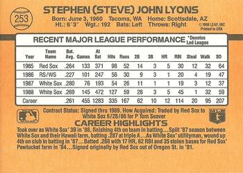 1989 Donruss #253 Steve Lyons Back