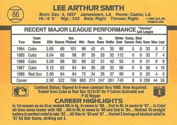 1989 Donruss #66 Lee Smith Back