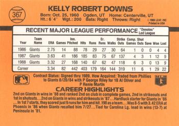 1989 Donruss #367 Kelly Downs Back