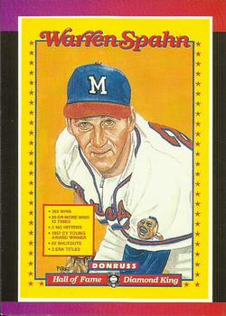 1989 Donruss #588 Warren Spahn Puzzle Front