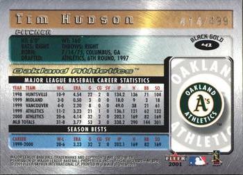 2001 Fleer Futures - Black Gold #41 Tim Hudson  Back