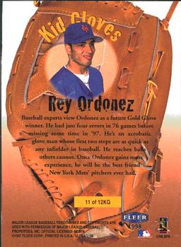 1998 Ultra - Kid Gloves #11KG Rey Ordonez Back