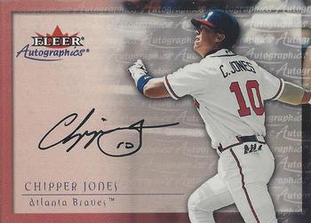 2001 Fleer Premium - Autographics #NNO Chipper Jones Front