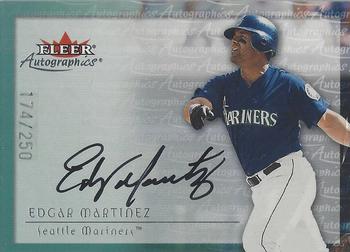 2001 Fleer Premium - Autographics Silver #NNO Edgar Martinez Front