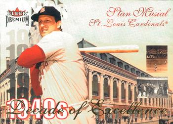 2001 Fleer Premium - Decades of Excellence #9 de Stan Musial Front