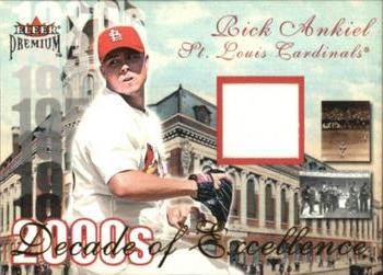 2001 Fleer Premium - Decades of Excellence Memorabilia #NNO Rick Ankiel Front