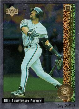 1998 Upper Deck - 10th Anniversary Preview #53 Gary Sheffield Front