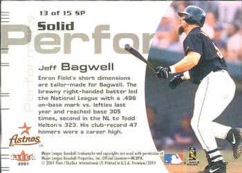 2001 Fleer Premium - Solid Performers #13SP Jeff Bagwell  Back