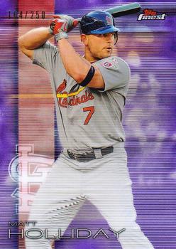 2016 Finest - Purple Refractor #74 Matt Holliday Front