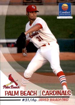 2010 Grandstand Palm Beach Cardinals #NNO Jared Bradford Front