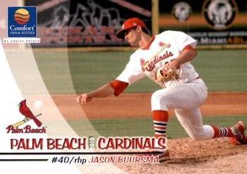 2010 Grandstand Palm Beach Cardinals #NNO Jason Buursma Front