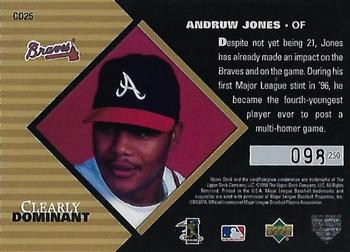 1998 Upper Deck - Clearly Dominant #CD25 Andruw Jones Back