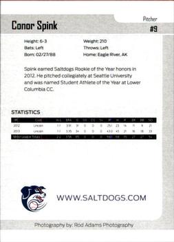 2014 Lincoln Saltdogs #NNO Conor Spink Back