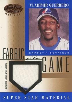 2001 Leaf Certified Materials - Fabric of the Game Base #FG-42 Vladimir Guerrero Front