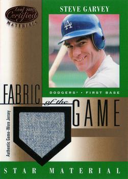 2001 Leaf Certified Materials - Fabric of the Game Base #FG-82 Steve Garvey  Front