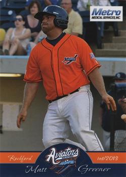 2013 Grandstand Rockford Aviators #NNO Matt Greener Front