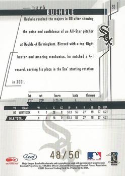 2001 Leaf Rookies & Stars - Longevity #36 Mark Buehrle  Back