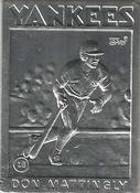 1986 Topps Gallery of Champions Aluminum #180 Don Mattingly Front