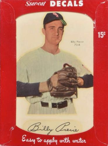 1952 Star-Cal Large Decals #73-B Billy Pierce Front