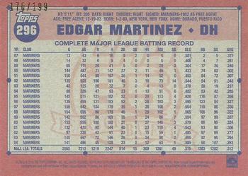 2016 Topps Archives - Blue Border #296 Edgar Martinez Back