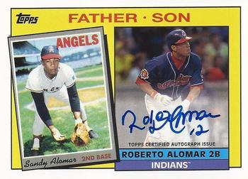 2016 Topps Archives - 1985 Topps Father-Son Autographs #FS-AAL Sandy Alomar / Roberto Alomar Front