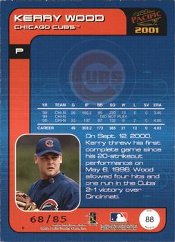 2001 Pacific - Retail LTD #88 Kerry Wood  Back