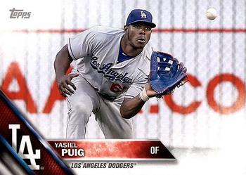 2016 Topps Los Angeles Dodgers #LAD-11 Yasiel Puig Front