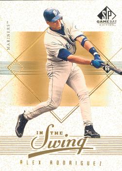 2001 SP Game Bat - In the Swing #IS9 Alex Rodriguez  Front