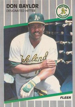 1989 Fleer #1 Don Baylor Front