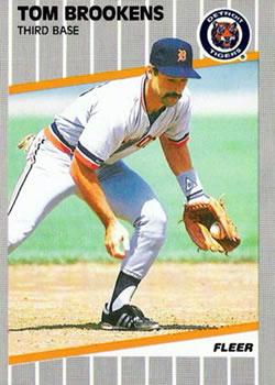 1989 Fleer #130 Tom Brookens Front