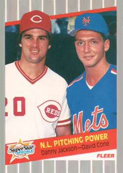 1989 Fleer #636 N.L. Pitching Power (Danny Jackson / David Cone) Front