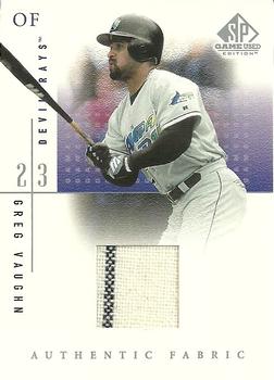 2001 SP Game Used Edition - Authentic Fabric #GV Greg Vaughn  Front