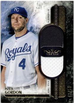 2016 Topps Tier One - Tier One Relics Dual Swatch #T1DR-AGR Alex Gordon Front