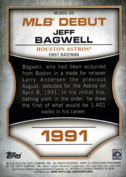 2016 Topps - MLB Debut Bronze (Series 2) #MLBD2-30 Jeff Bagwell Back