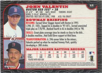 1999 Bowman Chrome - Gold #12 John Valentin  Back