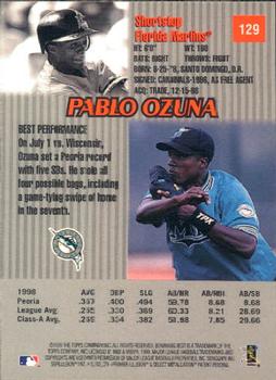 1999 Bowman's Best #129 Pablo Ozuna Back